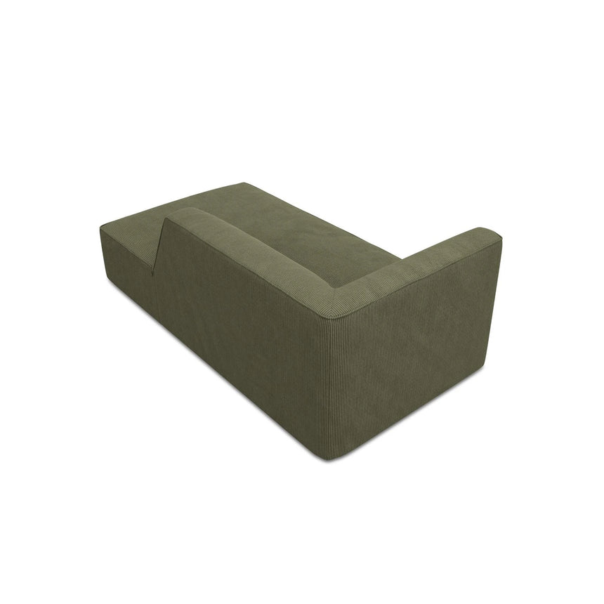 Ruby 2-Sitzer Sofa Chaiselongue Rechts, mit Bezug in Cord (ScaFor) in Grün, 180x93 cm – Bild 6