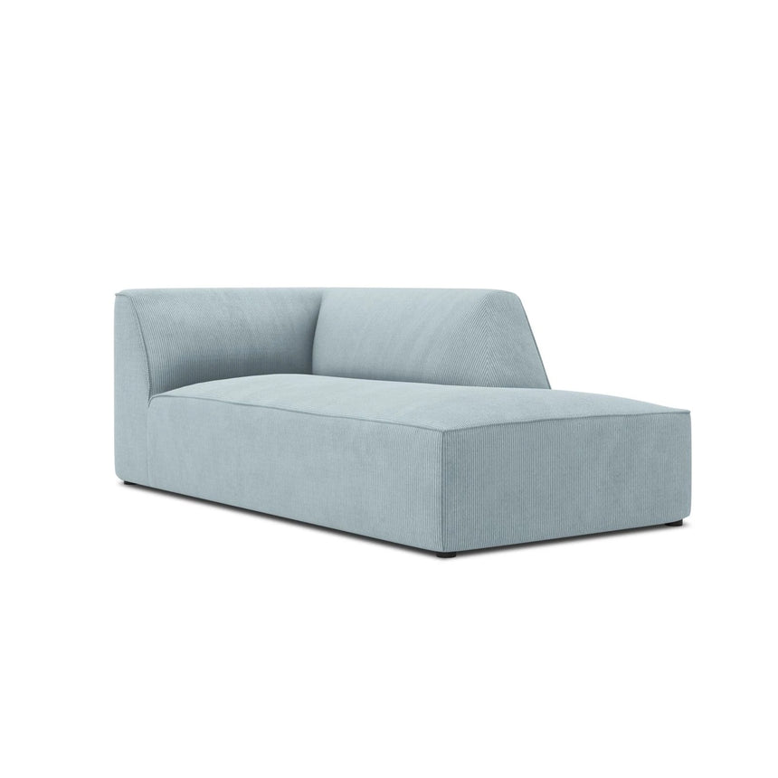 Ruby 2-Sitzer Sofa Chaiselongue Rechts, mit Bezug in Cord (ScaSky) in Hellblau, 180x93 cm – Bild 5