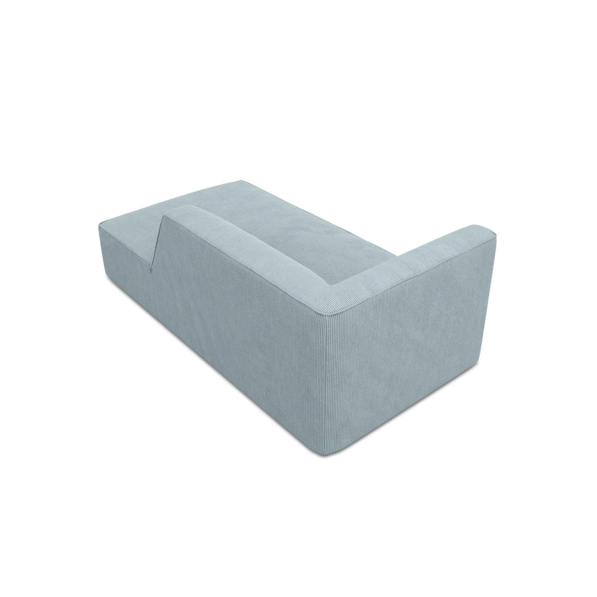 Ruby 2-Sitzer Sofa Chaiselongue Rechts, mit Bezug in Cord (ScaSky) in Hellblau, 180x93 cm – Bild 6