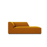 Ruby 2-Sitzer Sofa Chaiselongue Rechts, mit Bezug in Samt (Sal10) in Gelb, 180x93 cm – Bild 1