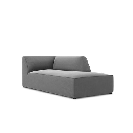 Ruby 2-Sitzer Sofa Chaiselongue Rechts, mit Bezug in Samt (Sal17) in Grau, 180x93 cm – Bild 5