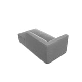 Ruby 2-Sitzer Sofa Chaiselongue Rechts, mit Bezug in Samt (Sal17) in Grau, 180x93 cm – Bild 6