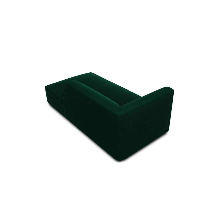 Ruby 2-Sitzer Sofa Chaiselongue Rechts, mit Bezug in Samt (Sal7) in Flaschengrün, 180x93 cm – Bild 6