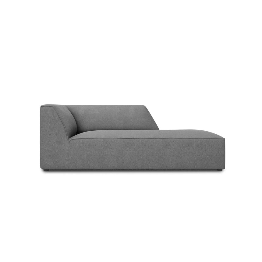Ruby 2-Sitzer Sofa Chaiselongue Rechts, mit Bezug in Strukturierter Stoff (Ota11) in Grau, 180x93 cm – Bild 1