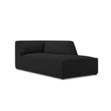 Ruby 2-Sitzer Sofa Chaiselongue Rechts, mit Bezug in Strukturierter Stoff (Ota12) in Schwarz, 180x93 cm – Bild 3
