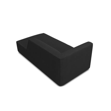 Ruby 2-Sitzer Sofa Chaiselongue Rechts, mit Bezug in Strukturierter Stoff (Ota12) in Schwarz, 180x93 cm – Bild 4