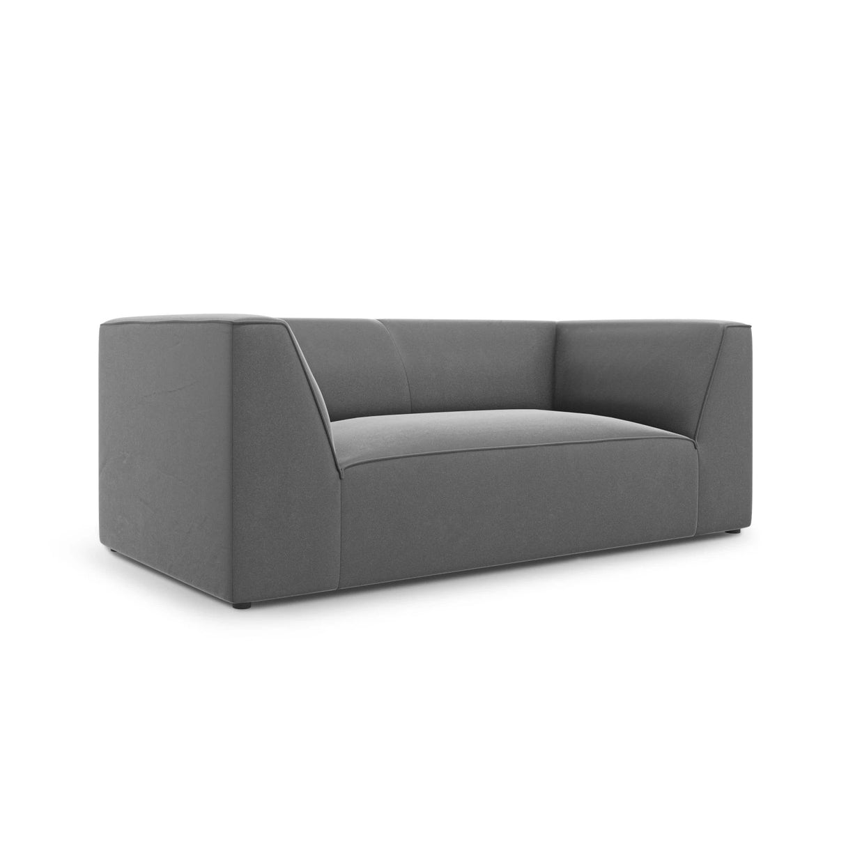 Ruby 2-Sitzer Sofa mit Bezug in Samt (Sal17) in Grau, 174x93 cm – Bild 3