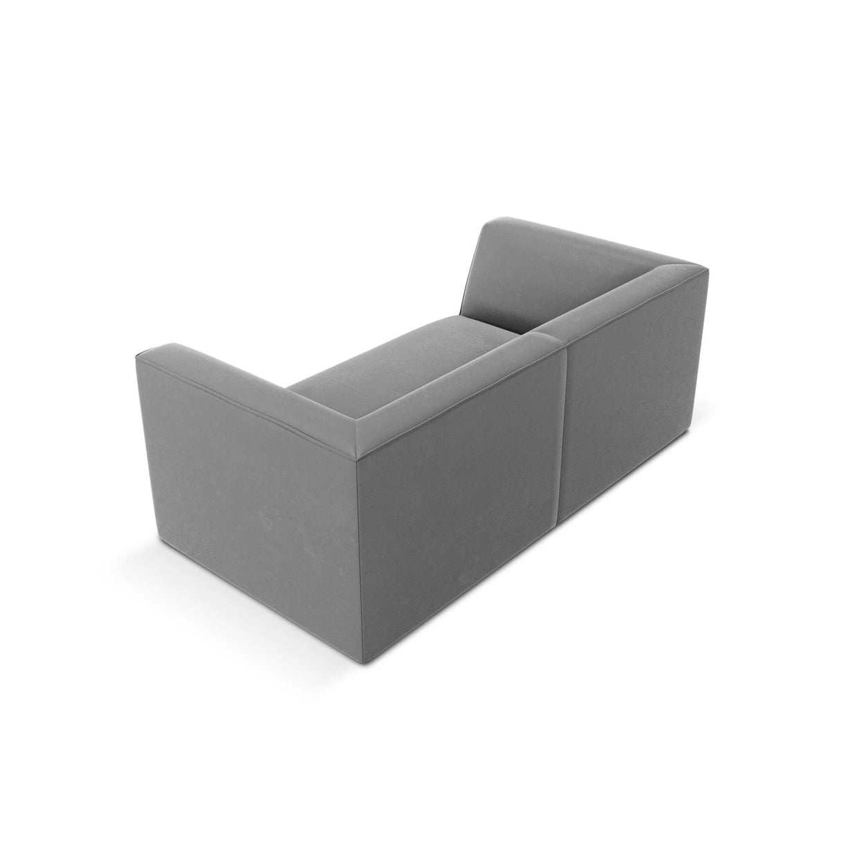 Ruby 2-Sitzer Sofa mit Bezug in Samt (Sal17) in Grau, 174x93 cm – Bild 5