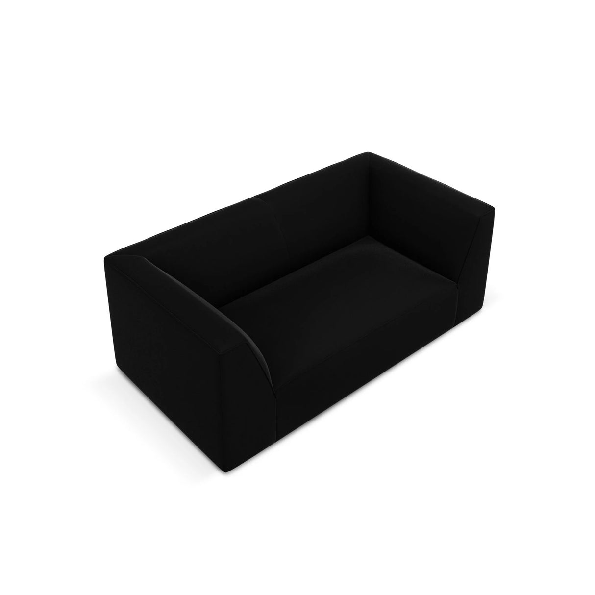 Ruby 2-Sitzer Sofa mit Bezug in Samt (Sal19) in Schwarz, 174x93 cm – Bild 4