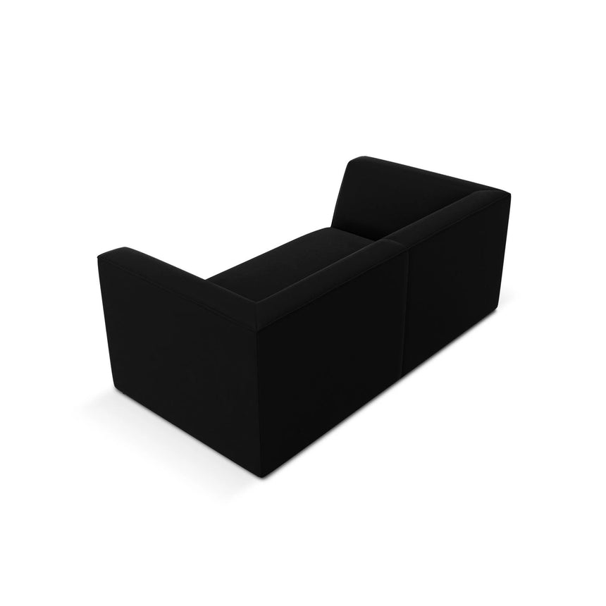 Ruby 2-Sitzer Sofa mit Bezug in Samt (Sal19) in Schwarz, 174x93 cm – Bild 5