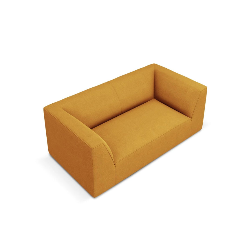 Ruby 2-Sitzer Sofa mit Bezug in Strukturierter Stoff (Ota4) in Gelb, 174x93 cm – Bild 4