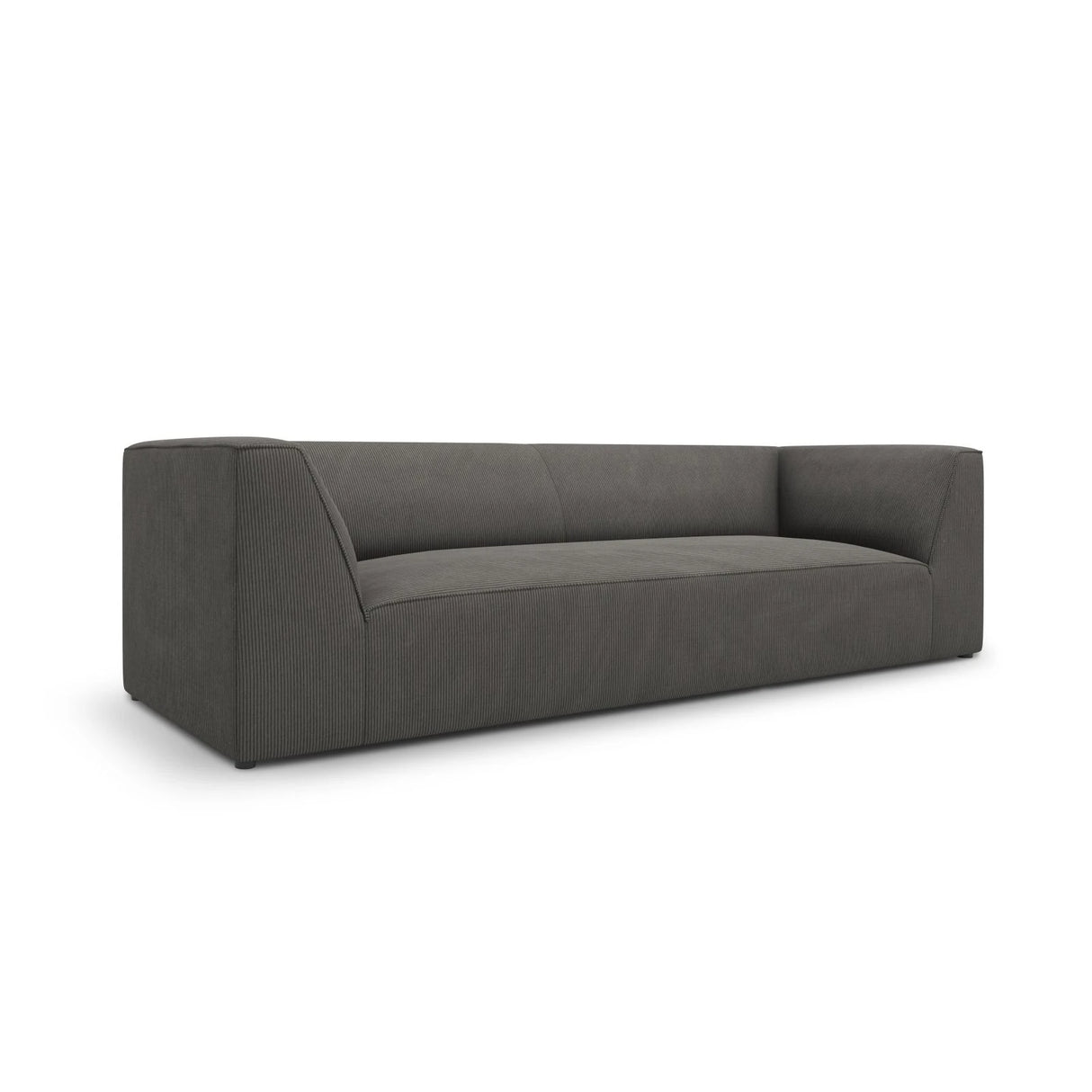 Ruby 3-Sitzer Sofa mit Bezug aus Cord (ScaAnt) in Dunkelgrau, 232x93 cm – Bild 4