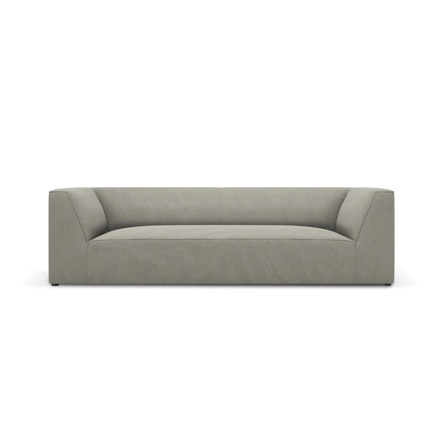 Ruby 3-Sitzer Sofa mit Bezug aus Cord (ScaAsh) in Hellgrau, 232x93 cm – Bild 1