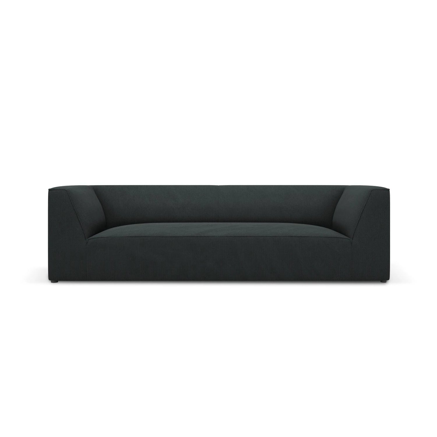 Ruby 3-Sitzer Sofa mit Bezug aus Cord (ScaBla) in Schwarz, 232x93 cm – Bild 1