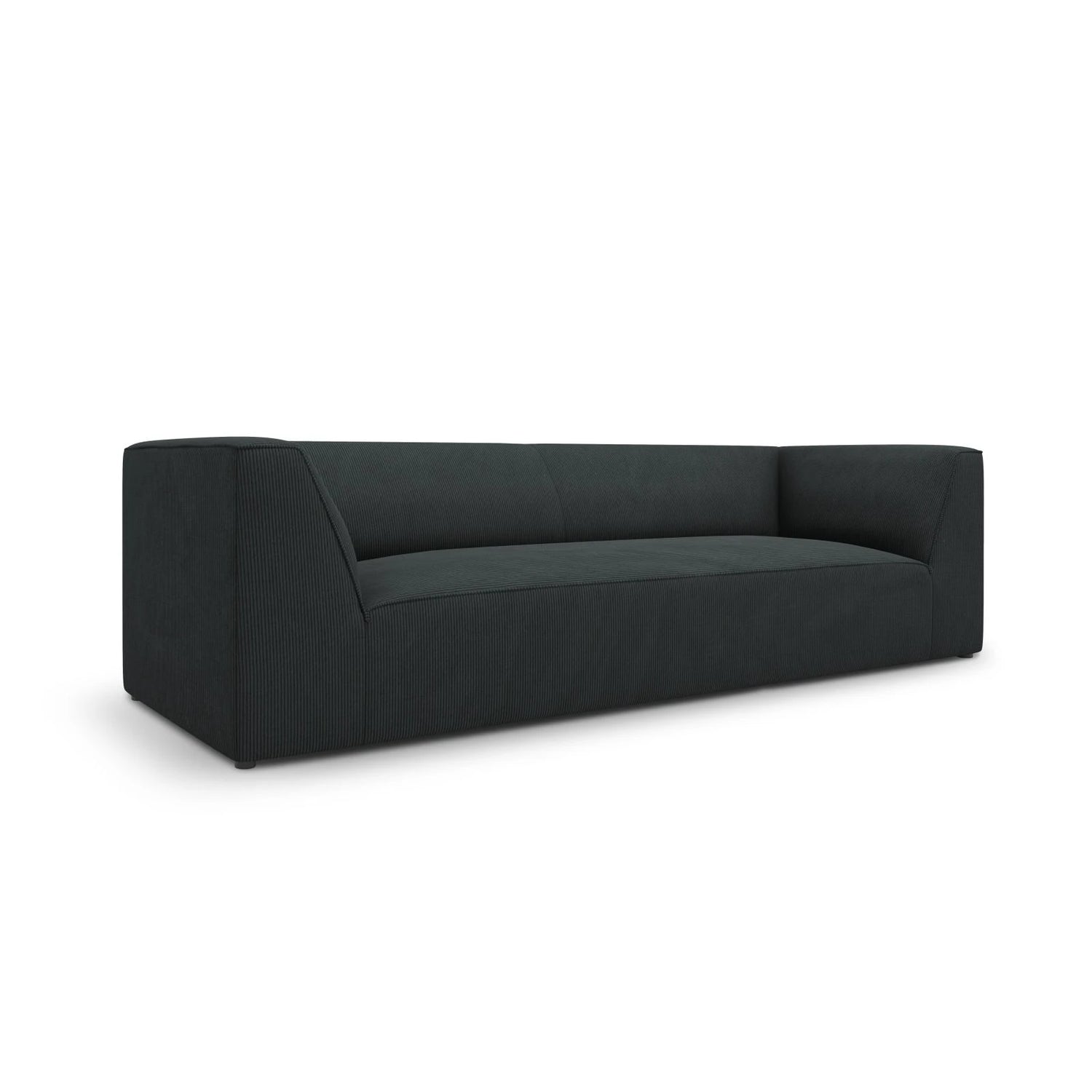 Ruby 3-Sitzer Sofa mit Bezug aus Cord (ScaBla) in Schwarz, 232x93 cm – Bild 4