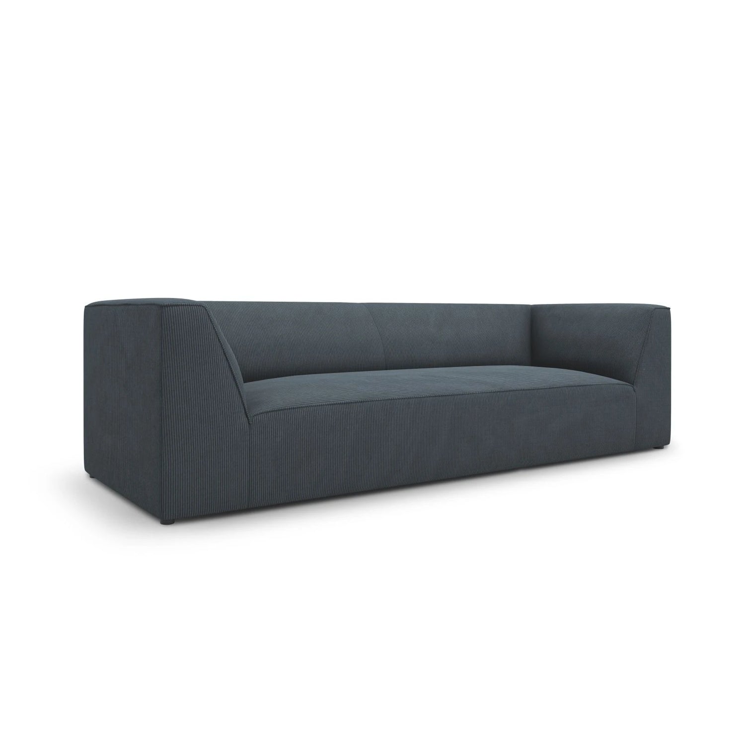 Ruby 3-Sitzer Sofa mit Bezug aus Cord (ScaOce) in Blau, 232x93 cm – Bild 4