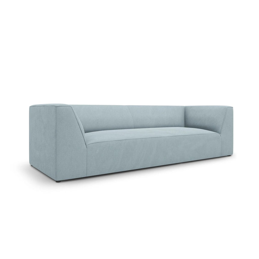 Ruby 3-Sitzer Sofa mit Bezug aus Cord (ScaSky) in Hellblau, 232x93 cm – Bild 4
