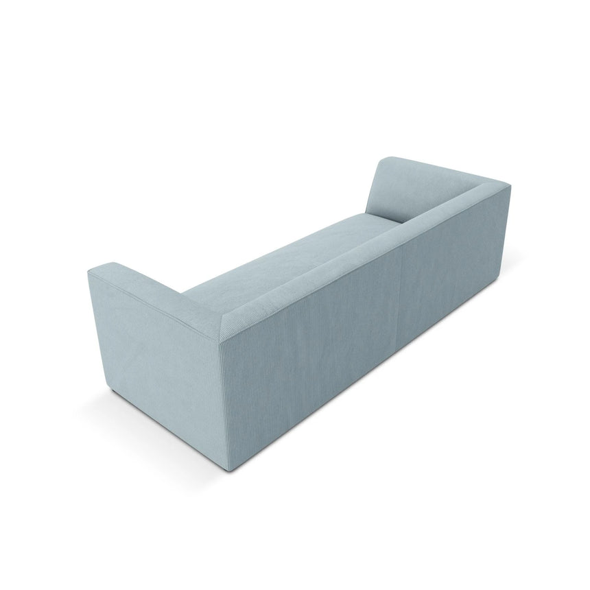 Ruby 3-Sitzer Sofa mit Bezug aus Cord (ScaSky) in Hellblau, 232x93 cm – Bild 5