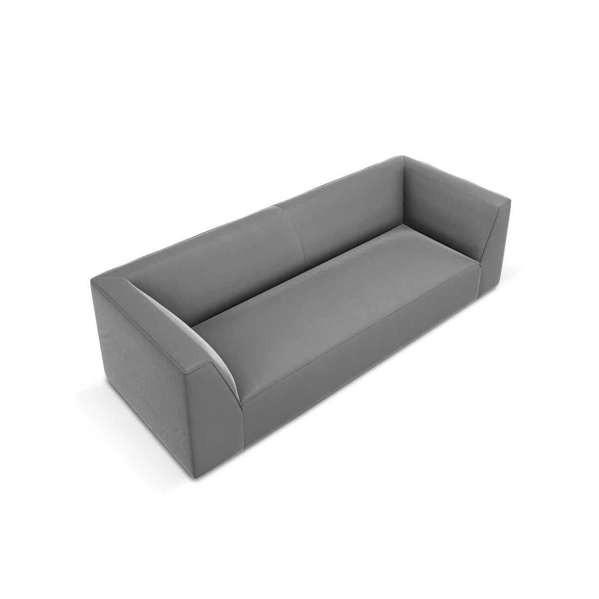 Ruby 3-Sitzer Sofa mit Bezug aus Samt (Sal17) in Grau, 232x93 cm – Bild 4