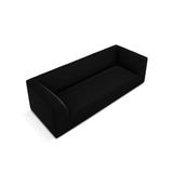 Ruby 3-Sitzer Sofa mit Bezug aus Samt (Sal19) in Schwarz, 232x93 cm – Bild 4