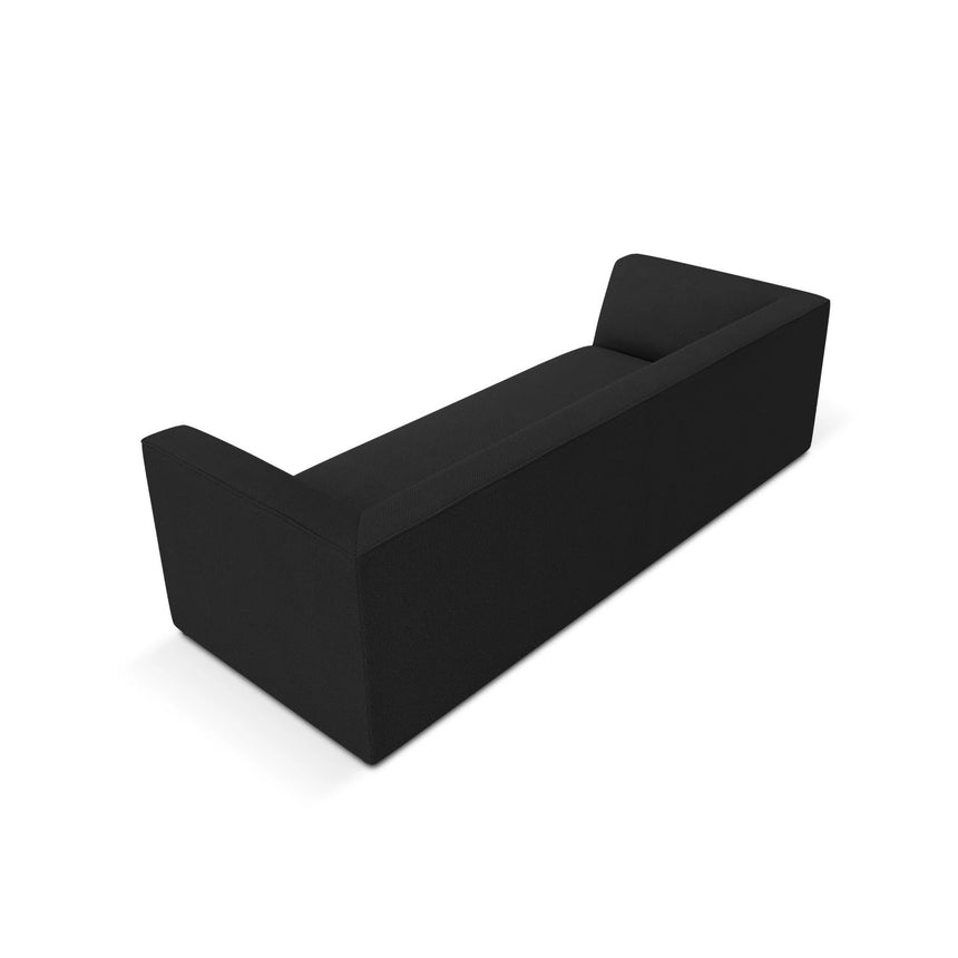 Ruby 3-Sitzer Sofa mit Bezug aus Strukturierter Stoff (Ota12) in Schwarz, 232x93 cm – Bild 5