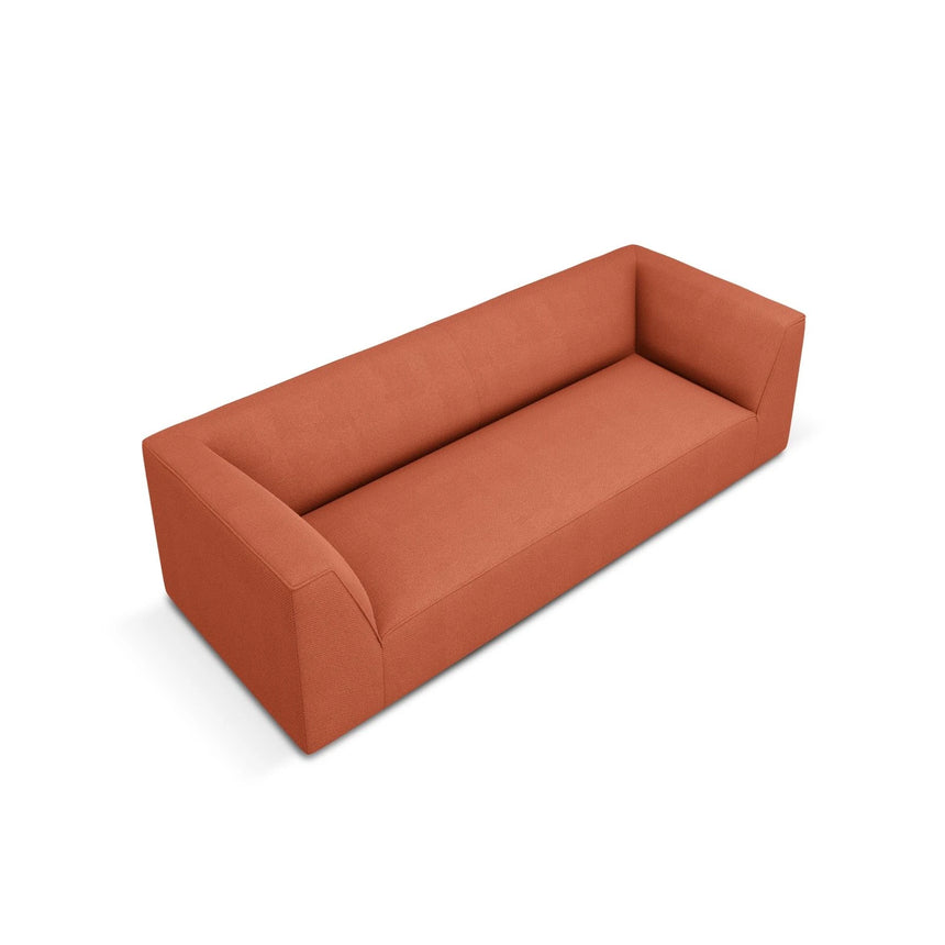 Ruby 3-Sitzer Sofa mit Bezug aus Strukturierter Stoff (Ota2) in Coral, 232x93 cm – Bild 3