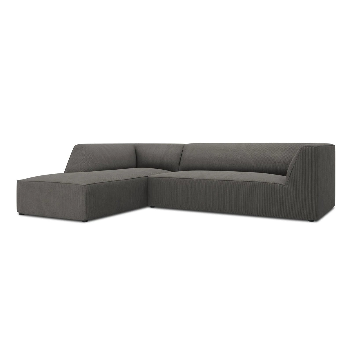 Ruby 4-Sitzer Ecksofa Links, mit Bezug aus Cord (ScaAnt) in Dunkelgrau, 273x180 cm – Bild 5