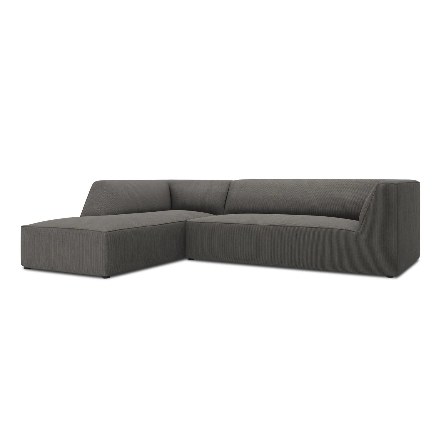 Ruby 4-Sitzer Ecksofa Links, mit Bezug aus Cord (ScaAnt) in Dunkelgrau, 273x180 cm – Bild 5