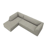 Ruby 4-Sitzer Ecksofa Links, mit Bezug aus Cord (ScaAsh) in Hellgrau, 273x180 cm – Bild 7