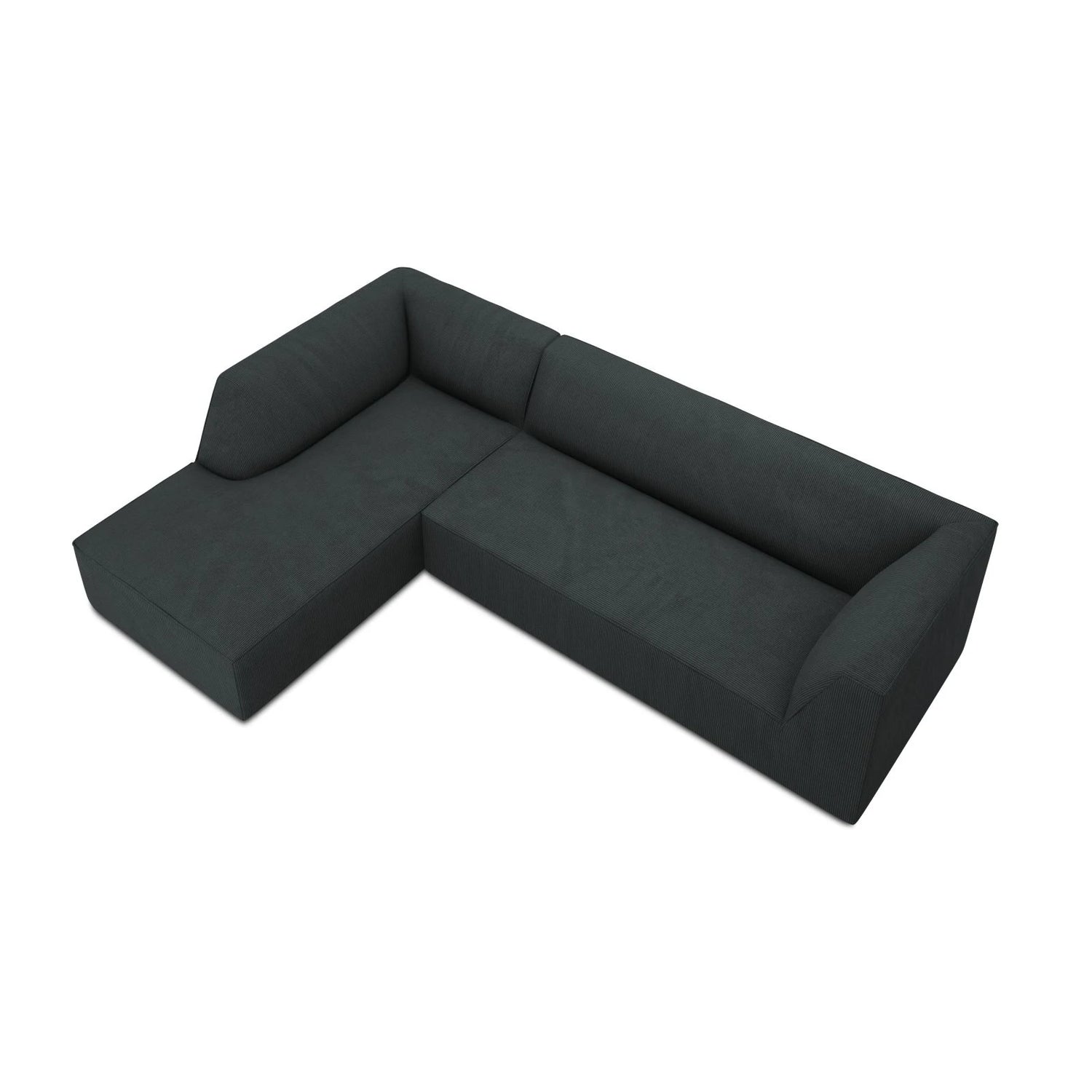 Ruby 4-Sitzer Ecksofa Links, mit Bezug aus Cord (ScaBla) in Schwarz, 273x180 cm – Bild 7