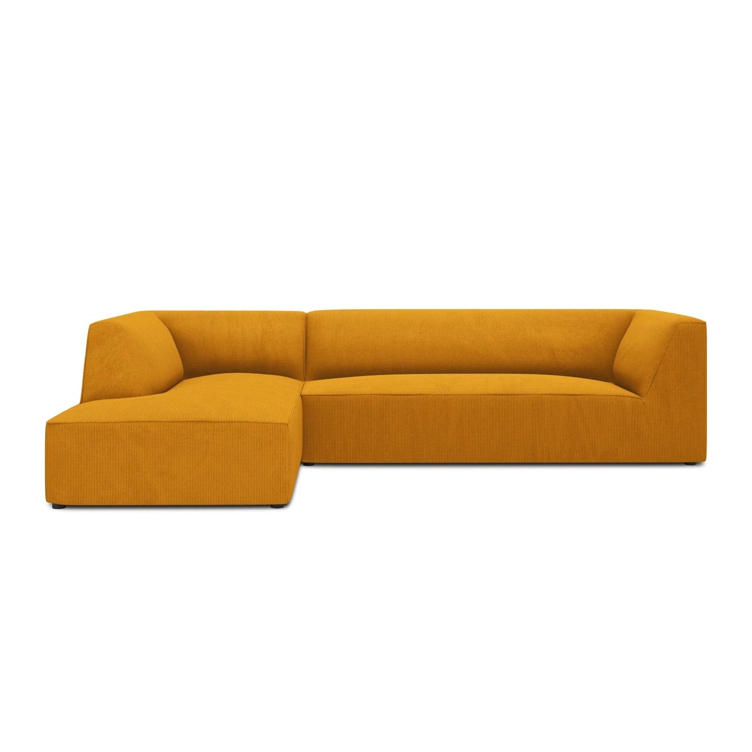 Ruby 4-Sitzer Ecksofa Links, mit Bezug aus Cord (ScaMos) in Gelb, 273x180 cm – Bild 1