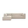 Ruby 4-Sitzer Ecksofa Links, mit Bezug aus Samt (Sal1) in Beige, 273x180 cm – Bild 1