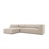 Ruby 4-Sitzer Ecksofa Links, mit Bezug aus Samt (Sal1) in Beige, 273x180 cm – Bild 6
