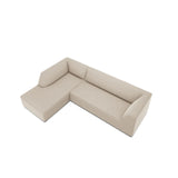 Ruby 4-Sitzer Ecksofa Links, mit Bezug aus Samt (Sal1) in Beige, 273x180 cm – Bild 7