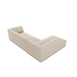 Ruby 4-Sitzer Ecksofa Links, mit Bezug aus Samt (Sal1) in Beige, 273x180 cm – Bild 8