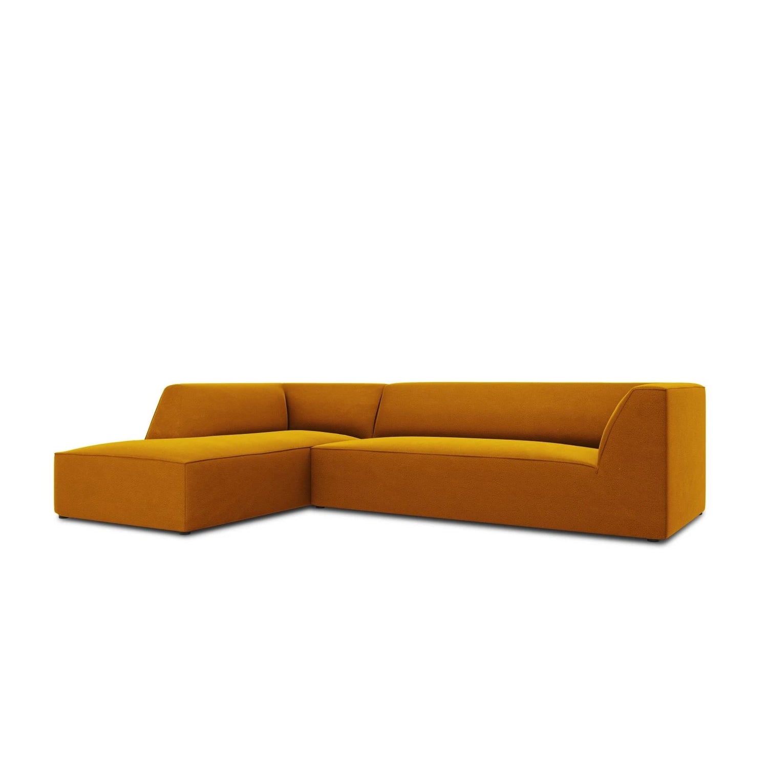 Ruby 4-Sitzer Ecksofa Links, mit Bezug aus Samt (Sal10) in Gelb, 273x180 cm – Bild 6