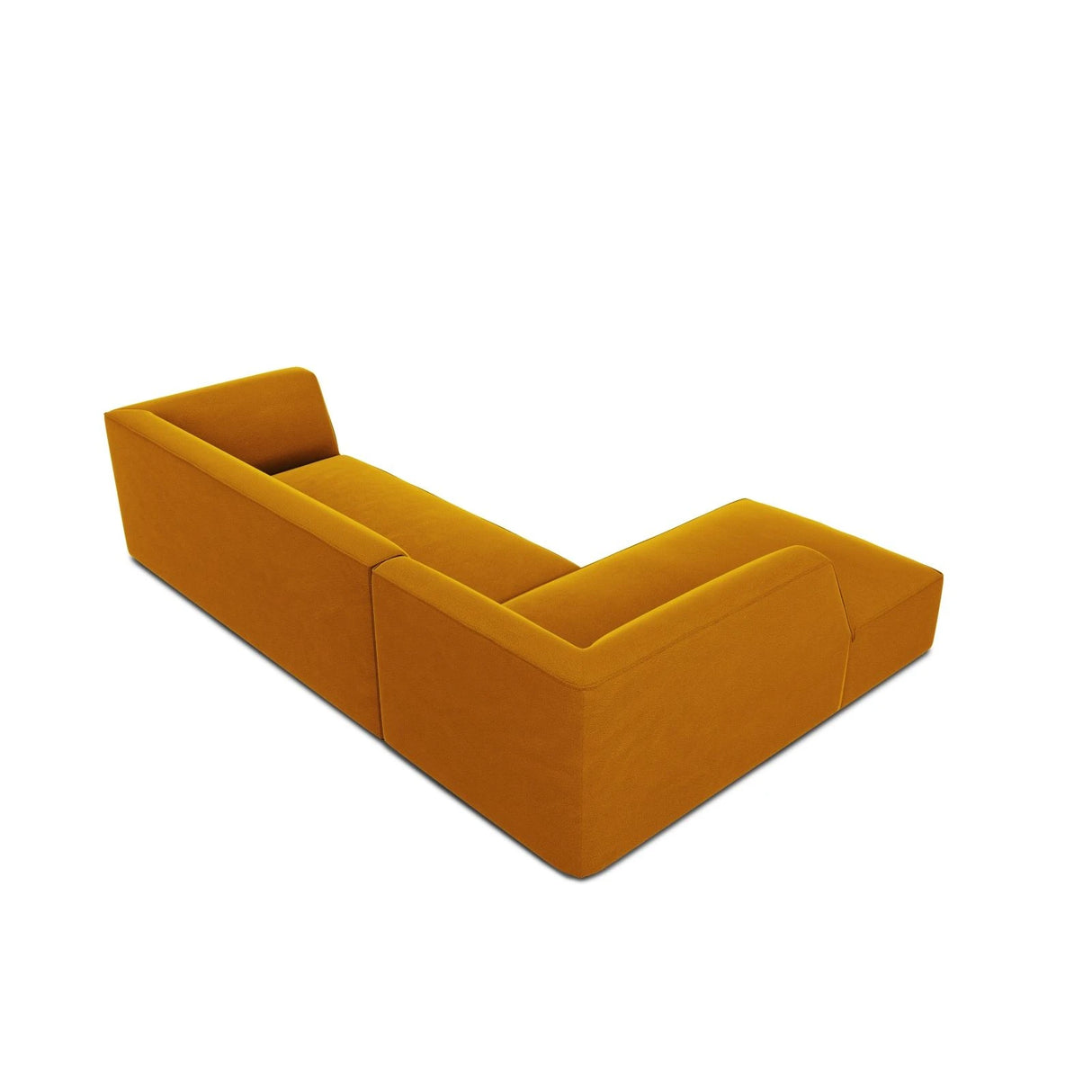 Ruby 4-Sitzer Ecksofa Links, mit Bezug aus Samt (Sal10) in Gelb, 273x180 cm – Bild 8