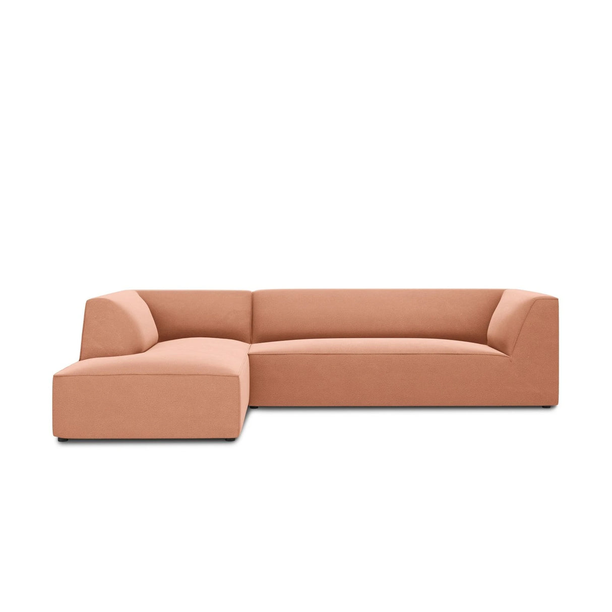 Ruby 4-Sitzer Ecksofa Links, mit Bezug aus Samt (Sal11) in Rosa, 273x180 cm – Bild 1