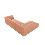 Ruby 4-Sitzer Ecksofa Links, mit Bezug aus Samt (Sal11) in Rosa, 273x180 cm – Bild 8