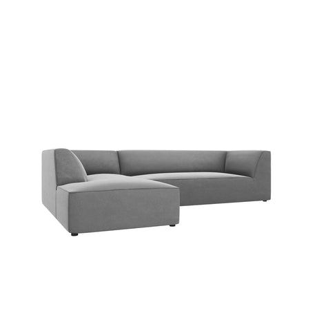 Ruby 4-Sitzer Ecksofa Links, mit Bezug aus Samt (Sal17) in Grau, 273x180 cm – Bild 5