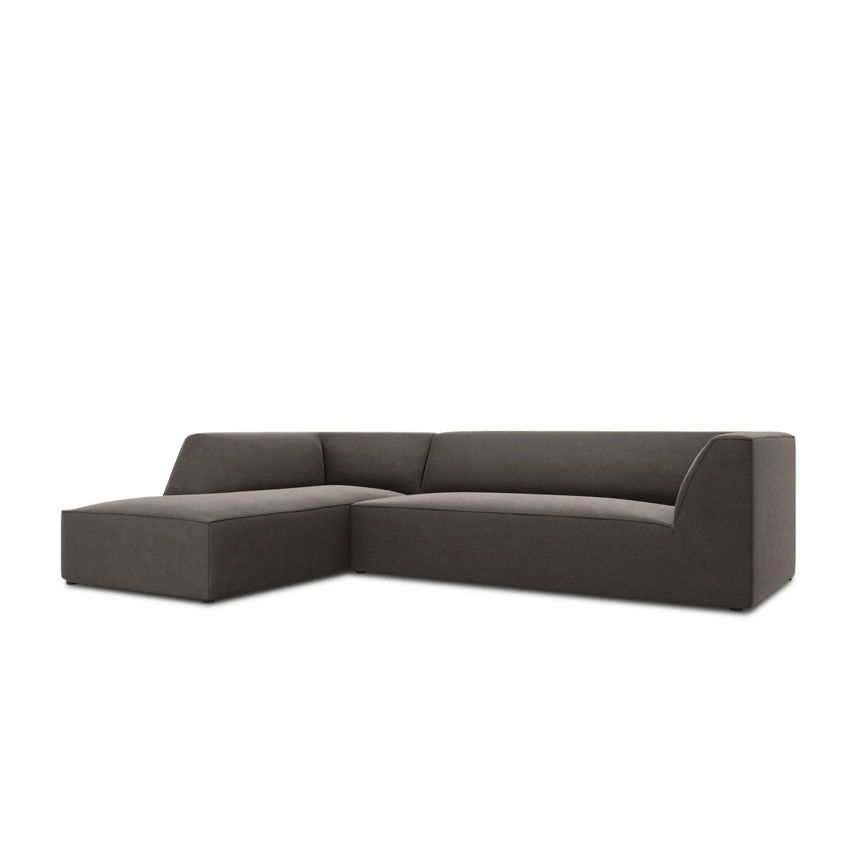 Ruby 4-Sitzer Ecksofa Links, mit Bezug aus Samt (Sal18) in Dunkelgrau, 273x180 cm – Bild 6