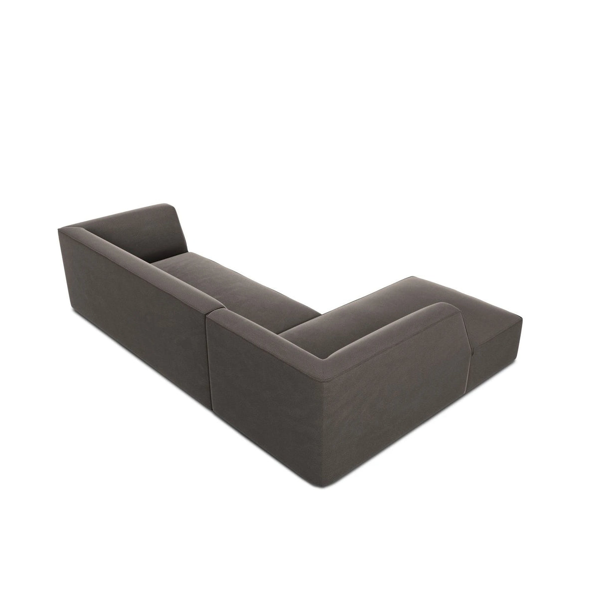 Ruby 4-Sitzer Ecksofa Links, mit Bezug aus Samt (Sal18) in Dunkelgrau, 273x180 cm – Bild 8