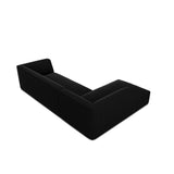 Ruby 4-Sitzer Ecksofa Links, mit Bezug aus Samt (Sal19) in Schwarz, 273x180 cm – Bild 8