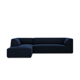 Ruby 4-Sitzer Ecksofa Links, mit Bezug aus Samt (Sal5) in Königsblau, 273x180 cm – Bild 1