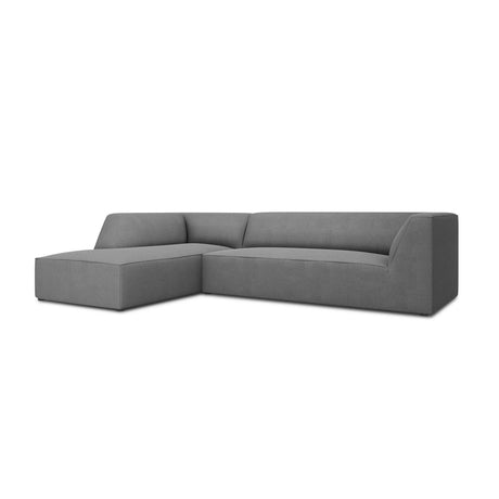Ruby 4-Sitzer Ecksofa Links, mit Bezug aus Strukturierter Stoff (Ota11) in Grau, 273x180 cm – Bild 4