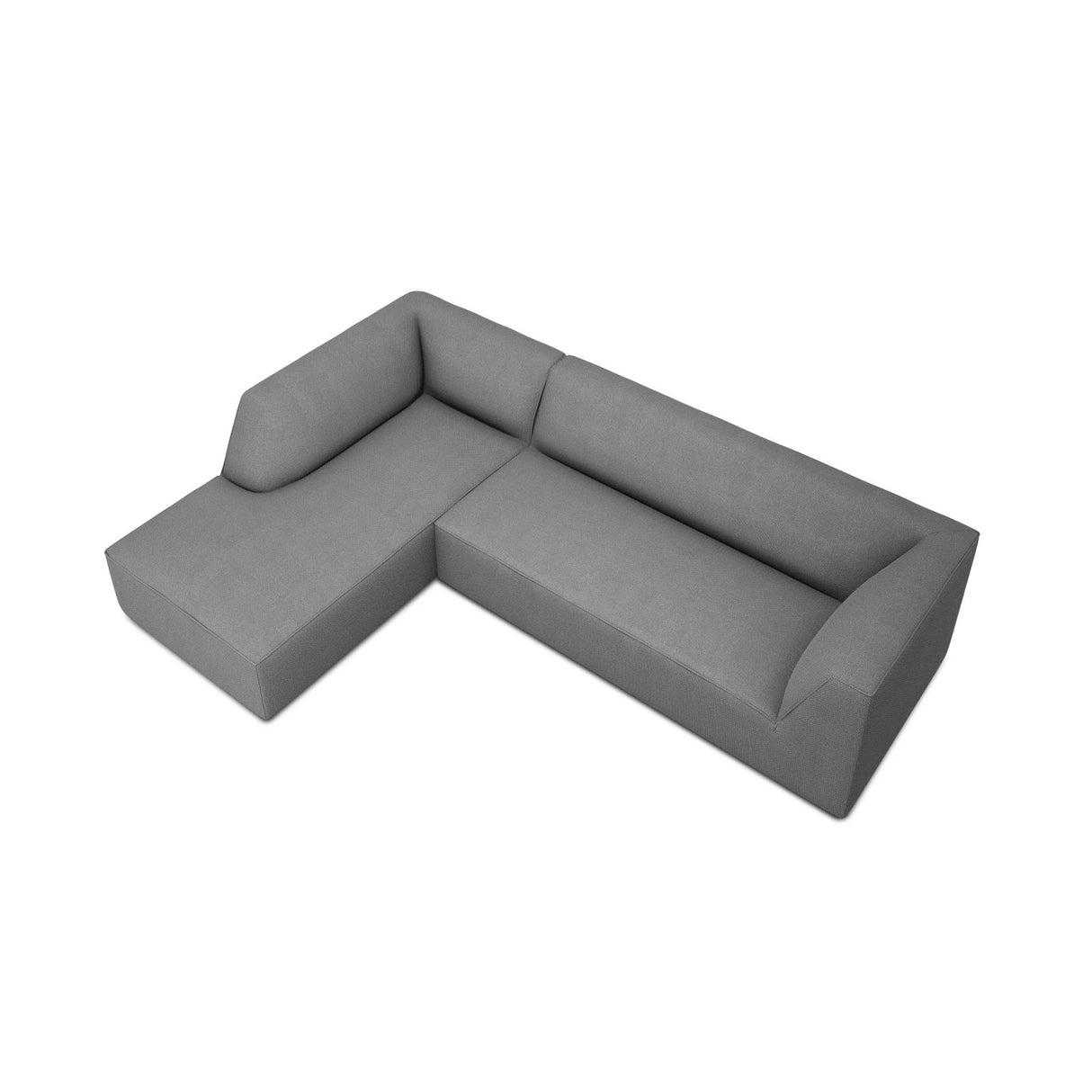Ruby 4-Sitzer Ecksofa Links, mit Bezug aus Strukturierter Stoff (Ota11) in Grau, 273x180 cm – Bild 5
