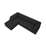 Ruby 4-Sitzer Ecksofa Links, mit Bezug aus Strukturierter Stoff (Ota12) in Schwarz, 273x180 cm – Bild 5