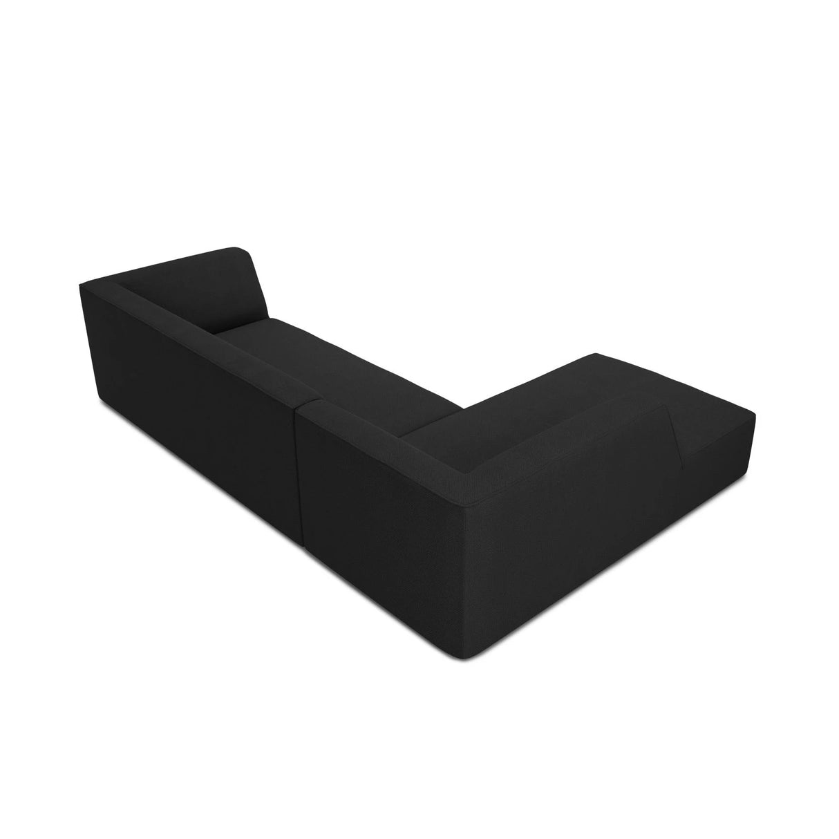 Ruby 4-Sitzer Ecksofa Links, mit Bezug aus Strukturierter Stoff (Ota12) in Schwarz, 273x180 cm – Bild 6