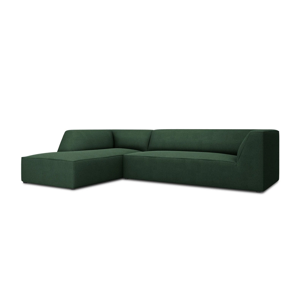 Ruby 4-Sitzer Ecksofa Links, mit Bezug aus Strukturierter Stoff (Ota14) in Grün, 273x180 cm – Bild 4
