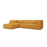 Ruby 4-Sitzer Ecksofa Links, mit Bezug aus Strukturierter Stoff (Ota4) in Gelb, 273x180 cm – Bild 4